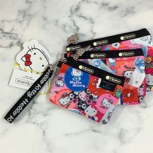 NWT Lesportsac 3 Pouches Hello Kitty